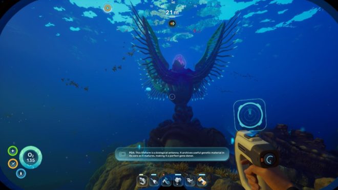 Second Angel Comb is 30 degrees East of Lifepod (Image via Unknown Worlds Entertainment)