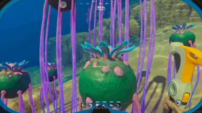 Use a Survival Multitool to break open Necrolei Cysts in Subnautica 2