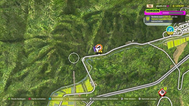 Location of the Peugeot 205 Turbo 16 in Forza Horizon 6.