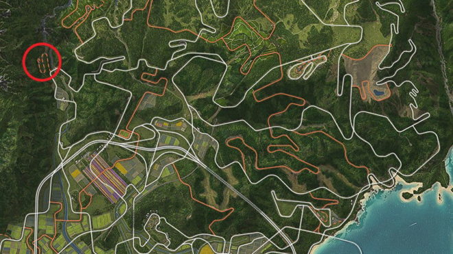 Location of Temple of Nachi Falls in Forza Horizon 6