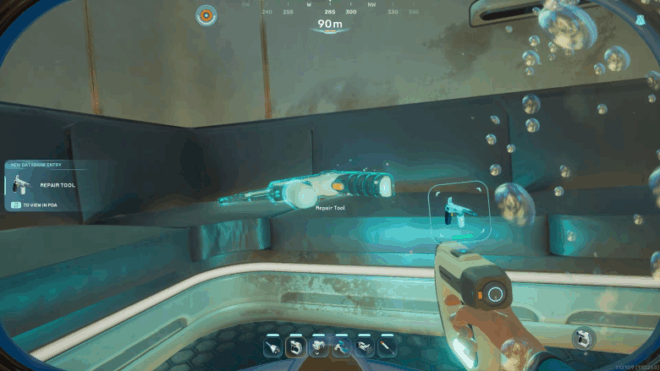 A New Databank Entry pop-up lets players know they unlocked a new Blueprint