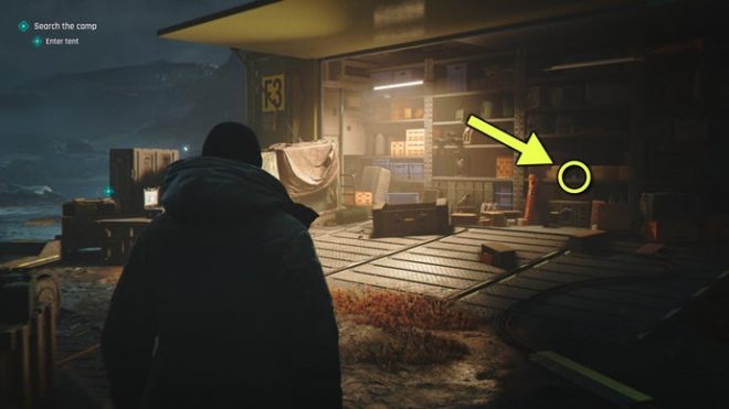 A screenshot from 007 First Light's Against The Odds mission, showing the location of the 7 Of Acorns card.