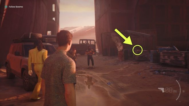 A screenshot from 007 First Light, showing the location of the Crocodile Tooth Memento.
