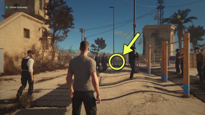 A screenshot from 007 First Light, showing the location of the Malta postcard collectible found in the first section of Needle's Eye.