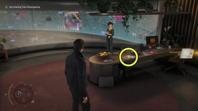 A screenshot from 007 First Light, showing the location of the 009 Intel.