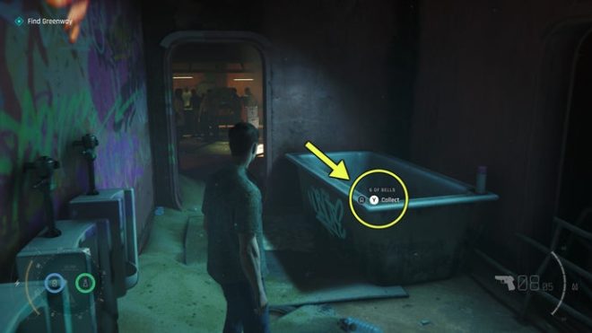 A screenshot from 007 First Light, showing the location of the 6 Of Bells Card.