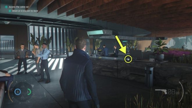 A screenshot from 007 First Light, showing the location of the Snow Globe Memento in Wave Of The Future.