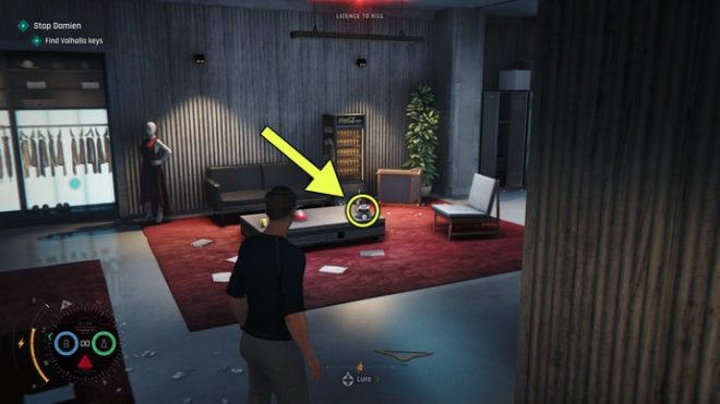 A screenshot from 007 First Light, showing the location of the Dashboard Toy Memento in For England.