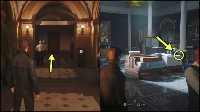 A screenshot from 007 First Light, showing the location of the Ober Of Roses Card.