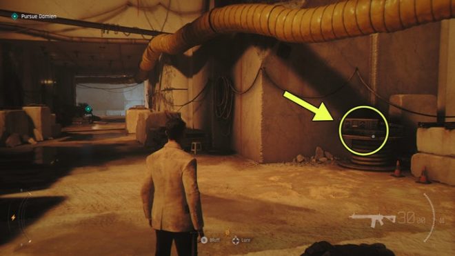 A screenshot from 007 First Light, showing the location of the Riptide Intel in the Time To Die Chapter.