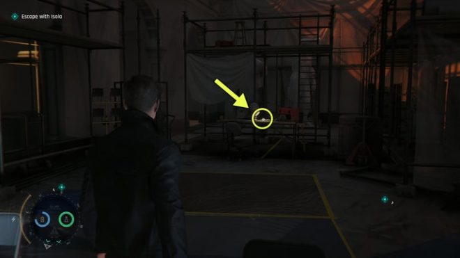 A screenshot from 007 First Light, showing the location of the King OF Shields Card.