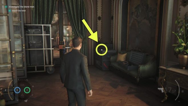 A screenshot from 007 First Light, showing the location of the Championship Badge memento.