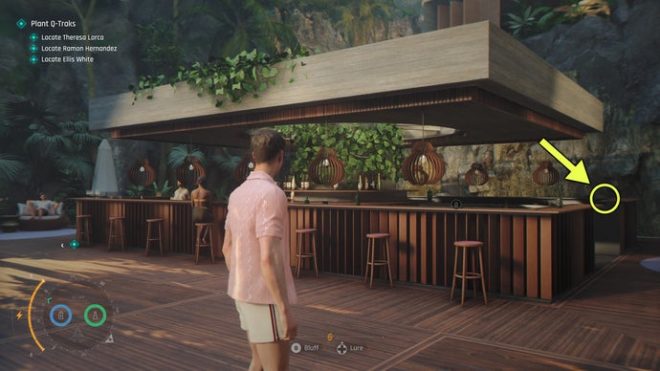 A screenshot from 007 First Light, showing the location of the King Of Roses Card.