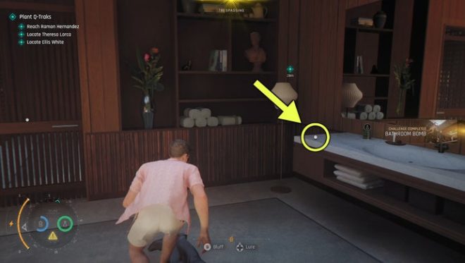 A screenshot from 007 First Light, showing the location of the Under Of Bells Card.