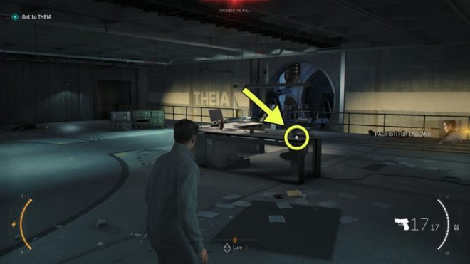 A screenshot from 007 First Light, showing the location of the 8 Of Bells Card.