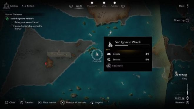 San Ignacio Wreck Location