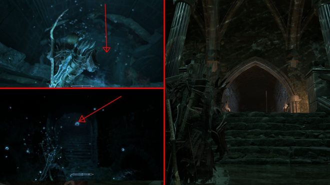 Dive down the small hole to enter the dungeon (Image via Alkimia Interactive)