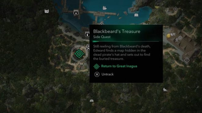 A description of the Blackbeard's Treasure side quest in Assassin's Creed Black Flag Resynced.