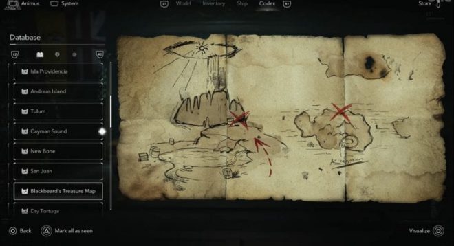 Blackbeard’s Treasure Map in Assassins Creed Black Flag Resynced
