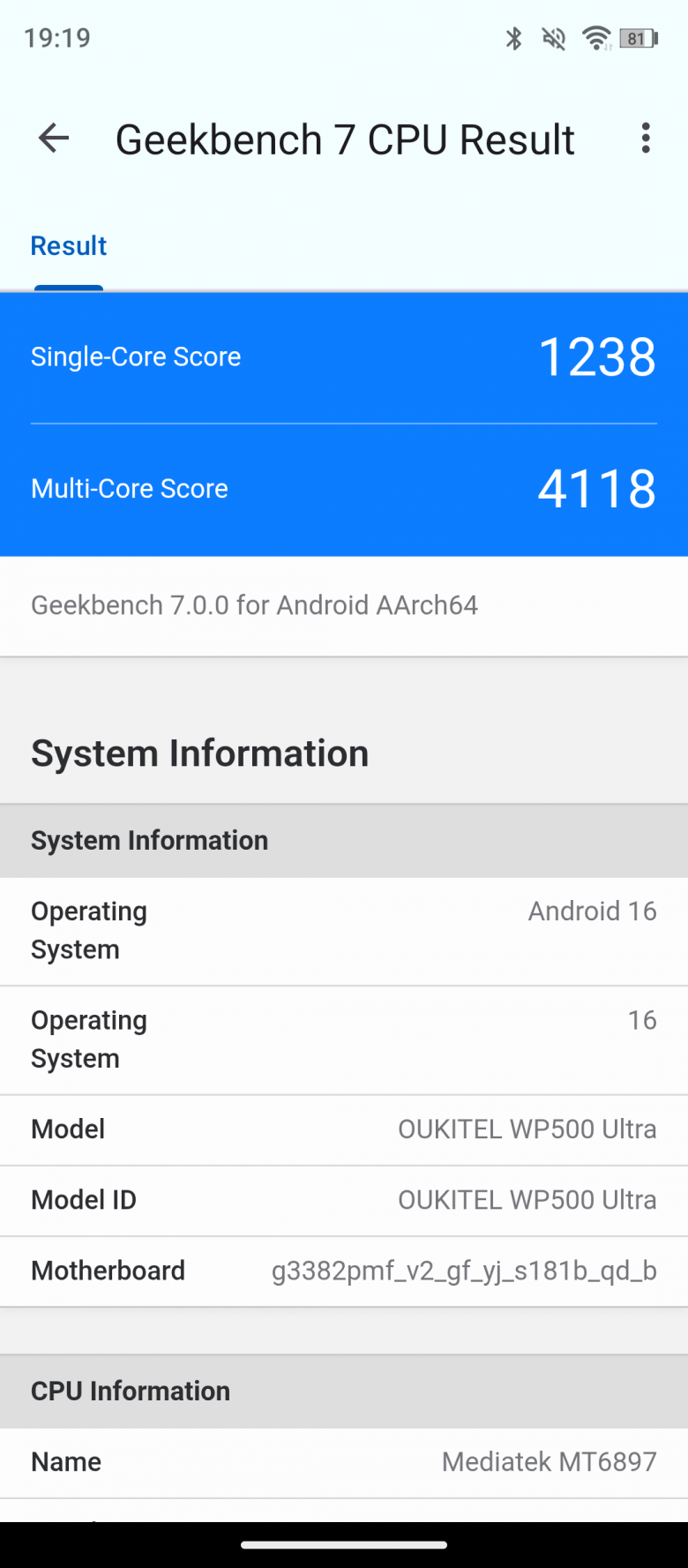 OUKITEL WP500 Ultra