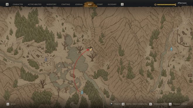 Location of the letter mentioning the Manumit Treasure (Image via Rebel Wolves)