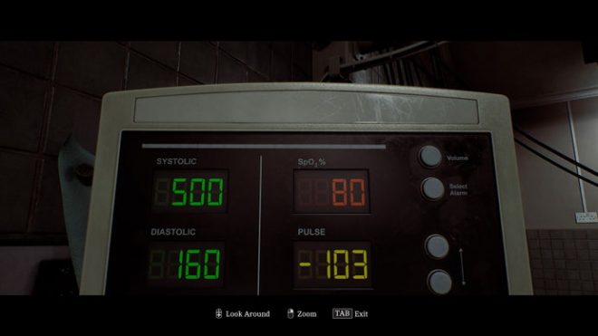 A vitals monitor is shown in Silent Hill Townfall.