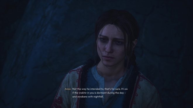Anca explains the effects of night and day in The Blood of Dawnwalker