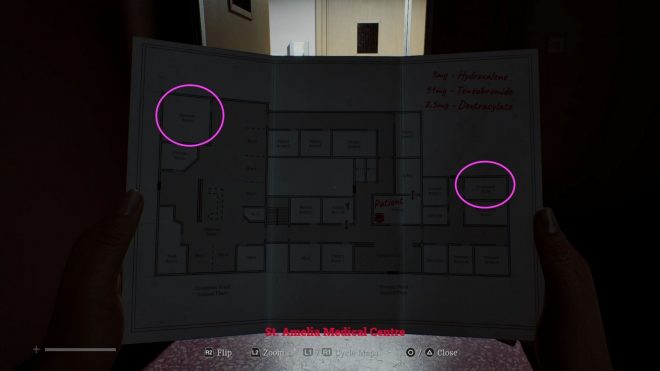 Two of the drugs are down on the first floor (Image via Konami || Sportskeeda)
