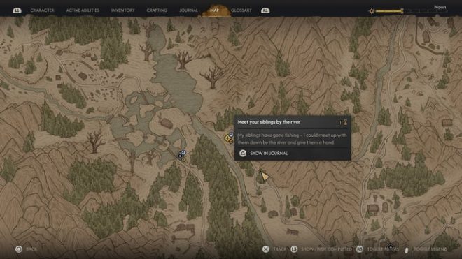 The Live Bait quest is shown on the map in The Blood of Dawnwalker.