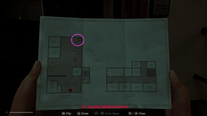 The final drug is up here in Bay 6. Just be careful if you don't have the Axe or Pistol-3000! (Image via Konami || Sportskeeda)
