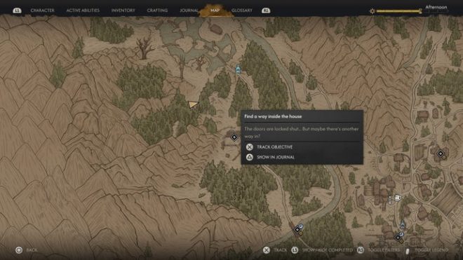 The Enter Not quest is shown on the map in The Blood of Dawnwalker.
