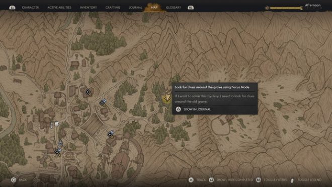 The Dead Drop quest is shown on the map in The Blood of Dawnwalker.