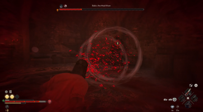 Using Piercing Shriek Against Bakir