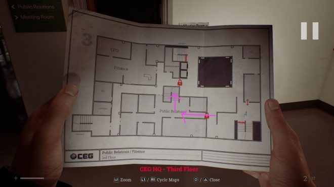 Navigating this building isn't really all that bad, once you have all the keys and passcodes (Image via Konami || Sportskeeda)