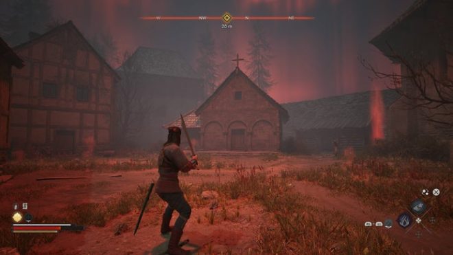 Coen looks at the covenant's sacristy in The Blood of Dawnwalker.