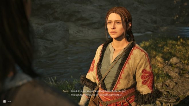 Coen speaks with Anca in The Blood of Dawnwalker.